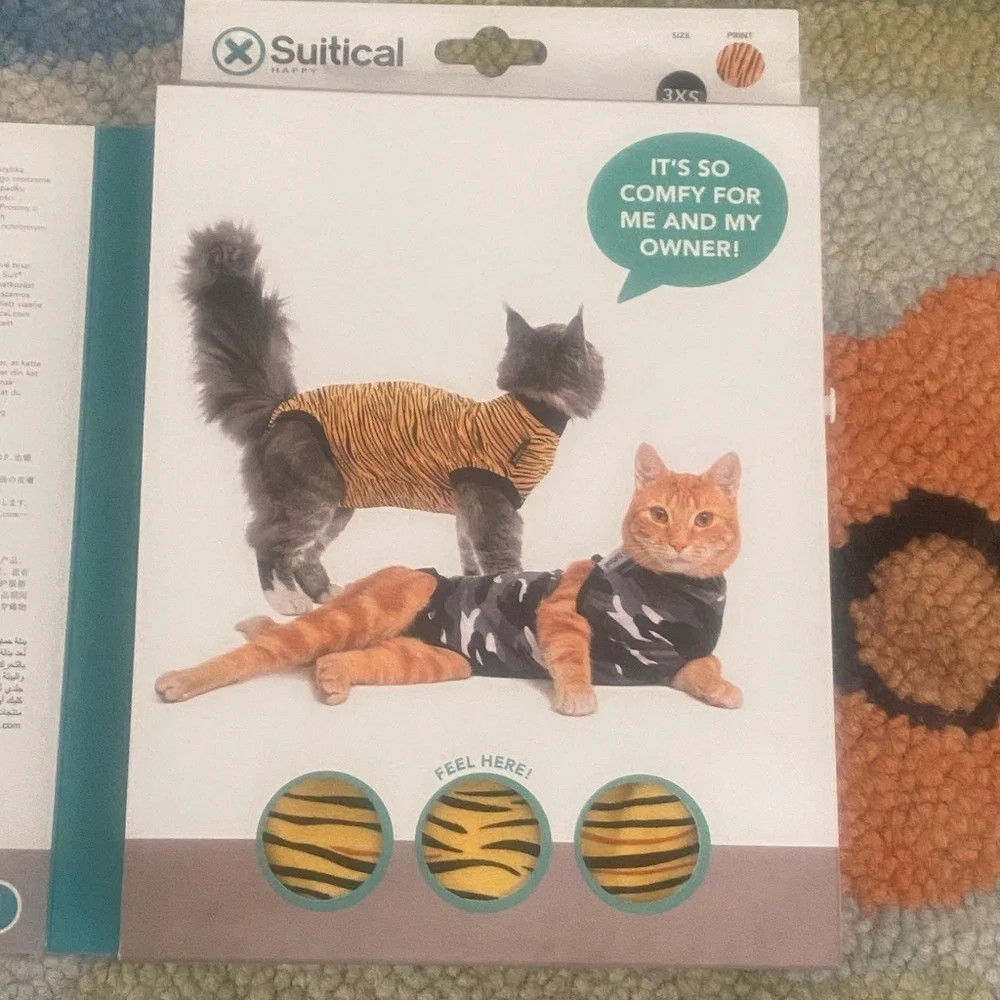 Suitical Cat Recovery Suit Tiger Print